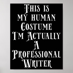 Professioneel schrijver kostuum boek uitgever aute poster