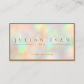 Professioneel Script Glitter Holografisch Visitekaartje (Voorkant)