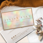 Professioneel Script Glitter Holografisch Visitekaartje