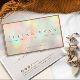 Professioneel Script Glitter Holografisch Visitekaartje