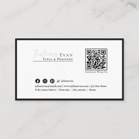 Professioneel Script Holografisch Visitekaartje (Achterkant)