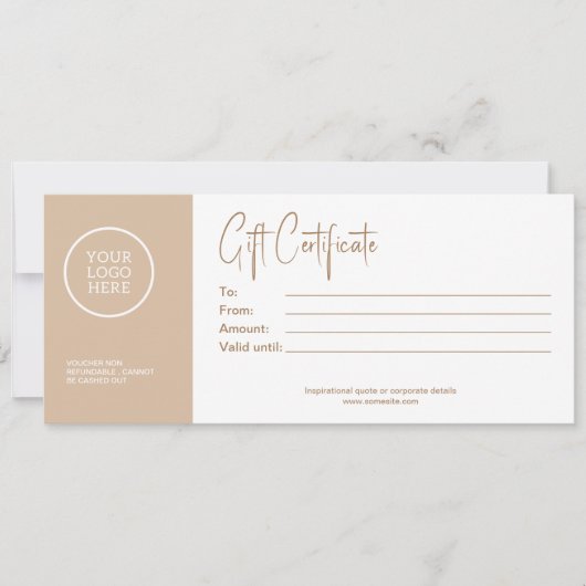 Professioneel Script Zakelijk Cadeaubon (Voorkant)