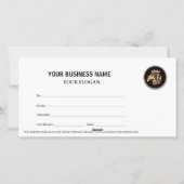 Professioneel Script Zakelijk Cadeaubon Lion Feestdagenkaart (Achterkant)