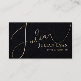 Professioneel Script Zwart en Goud Visitekaartje
