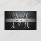 Professioneel Silver Monogram Visitekaartje (Voorkant)