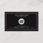 Professioneel sinaasappel, koraal en paarse felle  visitekaartje (Achterkant)