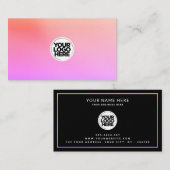 Professioneel sinaasappel, koraal en paarse felle  visitekaartje (Voorkant / Achterkant)