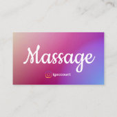 Professioneel sjablonen QR-code Massage therapeut Visitekaartje (Achterkant)