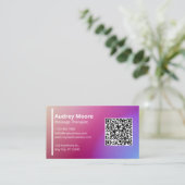 Professioneel sjablonen QR-code Massage therapeut Visitekaartje (Staand voorkant)