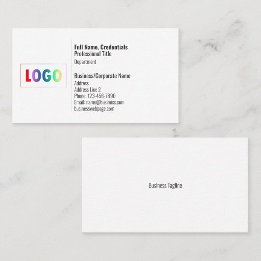 Professioneel sjabloon aangepaste logo visitekaart visitekaartje (Voorkant / Achterkant)