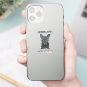Professioneel Slaapkopje Funny Blauwe Franse Bulld Sticker (Telefoon)