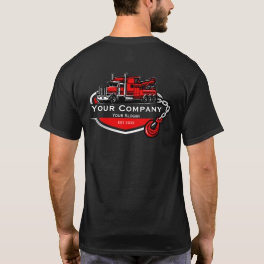 Professioneel Sleepbedrijf, Hijsdienst T-shirt (Achterkant)