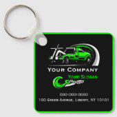 Professioneel sleepbedrijf, sleepdienst busin sleutelhanger (Voorkant)