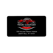 Professioneel sleepbedrijf, sleepdienst etiket (Voorkant)