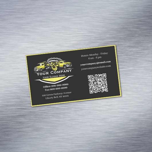 Professioneel sleepbedrijf, sleepdienst magnetisch visitekaartje (Voorbeeld)