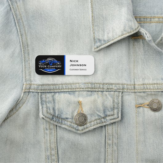 Professioneel sleepbedrijf, sleepdienst naamplaatje (In situ)