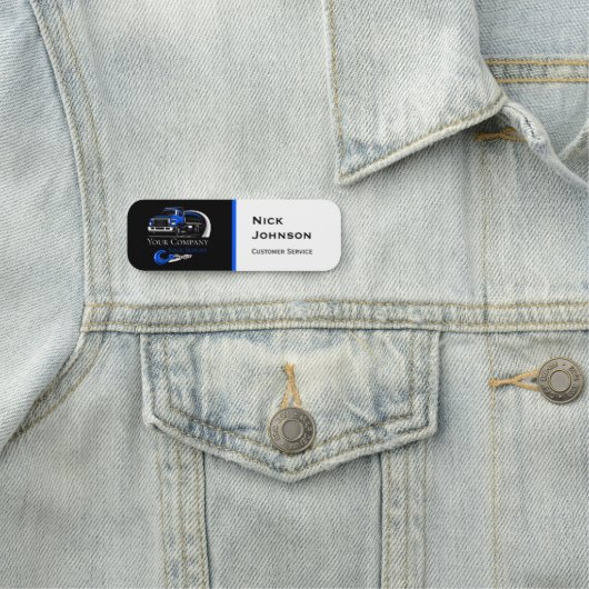 Professioneel sleepbedrijf, sleepdienst naamplaatje (In situ)