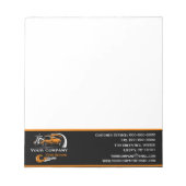 Professioneel sleepbedrijf, sleepdienst notitieblok (Voorkant)