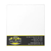 Professioneel sleepbedrijf, sleepdienst notitieblok (Voorkant)