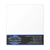 Professioneel sleepbedrijf, sleepdienst notitieblok (Voorkant)