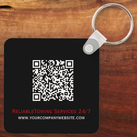 Professioneel sleepbedrijf, sleepdienst sleutelhanger (Achterkant)