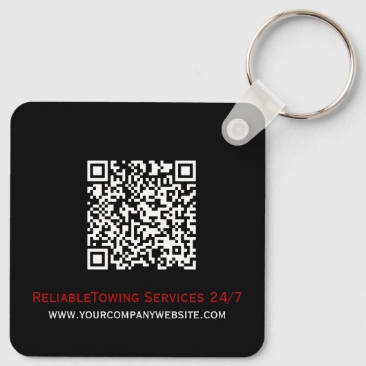 Professioneel sleepbedrijf, sleepdienst sleutelhanger (Achterkant)
