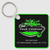 Professioneel sleepbedrijf, sleepdienst sleutelhanger (Voorkant)