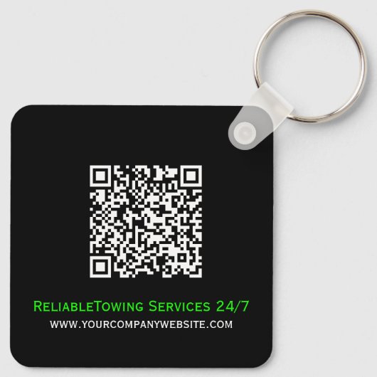 Professioneel sleepbedrijf, sleepdienst sleutelhanger (Achterkant)