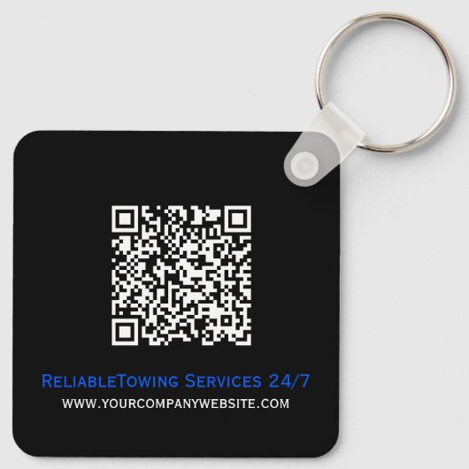 Professioneel sleepbedrijf, sleepdienst sleutelhanger (Achterkant)