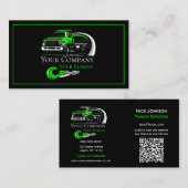 Professioneel sleepbedrijf, sleepdienst visitekaartje (Voorkant / Achterkant)