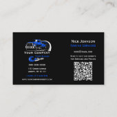 Professioneel sleepbedrijf, sleepdienst visitekaartje (Achterkant)