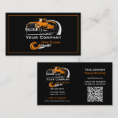 Professioneel sleepbedrijf, sleepdienst visitekaartje (Voorkant / Achterkant)