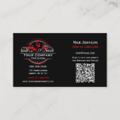 Professioneel sleepbedrijf, sleepdienst visitekaartje (Achterkant)