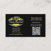 Professioneel sleepbedrijf, sleepdienst visitekaartje (Achterkant)