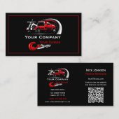 Professioneel sleepbedrijf, sleepdienst visitekaartje (Voorkant / Achterkant)