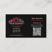 Professioneel sleepbedrijf, sleepdienst visitekaartje (Achterkant)