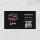 Professioneel sleepbedrijf, sleepdienst visitekaartje (Achterkant)