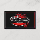 Professioneel sleepbedrijf, sleepdienst visitekaartje (Voorkant)