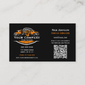 Professioneel sleepbedrijf, sleepdienst visitekaartje (Achterkant)