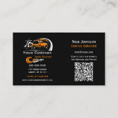 Professioneel sleepbedrijf, sleepdienst visitekaartje (Achterkant)