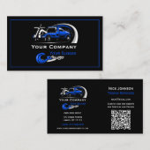 Professioneel sleepbedrijf, sleepdienst visitekaartje (Voorkant / Achterkant)