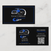 Professioneel sleepbedrijf, sleepdienst visitekaartje (Voorkant / Achterkant)