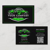 Professioneel sleepbedrijf, sleepdienst visitekaartje (Voorkant / Achterkant)