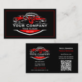 Professioneel sleepbedrijf, sleepdienst visitekaartje (Voorkant / Achterkant)