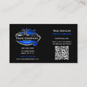 Professioneel sleepbedrijf, sleepdienst visitekaartje (Achterkant)