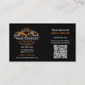 Professioneel sleepbedrijf, sleepdienst visitekaartje (Achterkant)