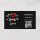 Professioneel sleepbedrijf, sleepdienst visitekaartje (Achterkant)