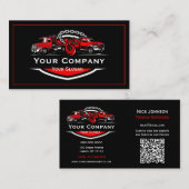 Professioneel sleepbedrijf, sleepdienst visitekaartje (Voorkant / Achterkant)