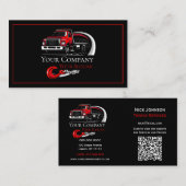 Professioneel sleepbedrijf, sleepdienst visitekaartje (Voorkant / Achterkant)