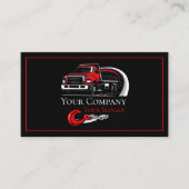 Professioneel sleepbedrijf, sleepdienst visitekaartje (Voorkant)